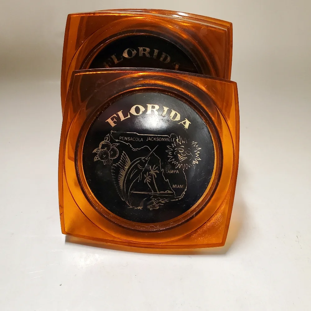 Vintage amber lucite